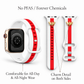 Skye White & Red Smart Watch Band