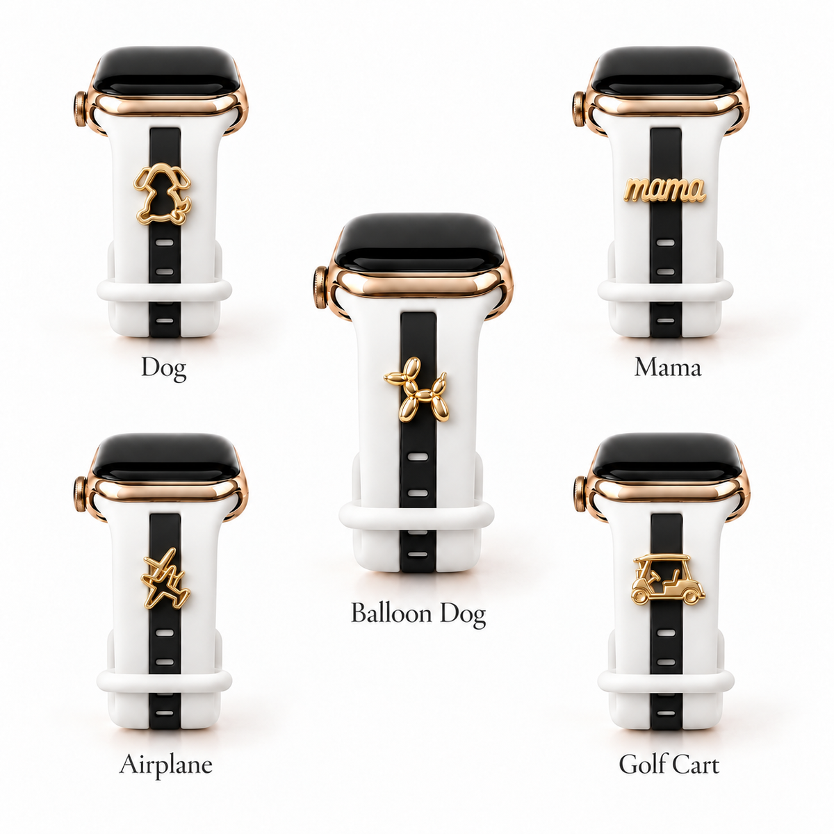 Skye Winter White & Black Night Smart Watch Band