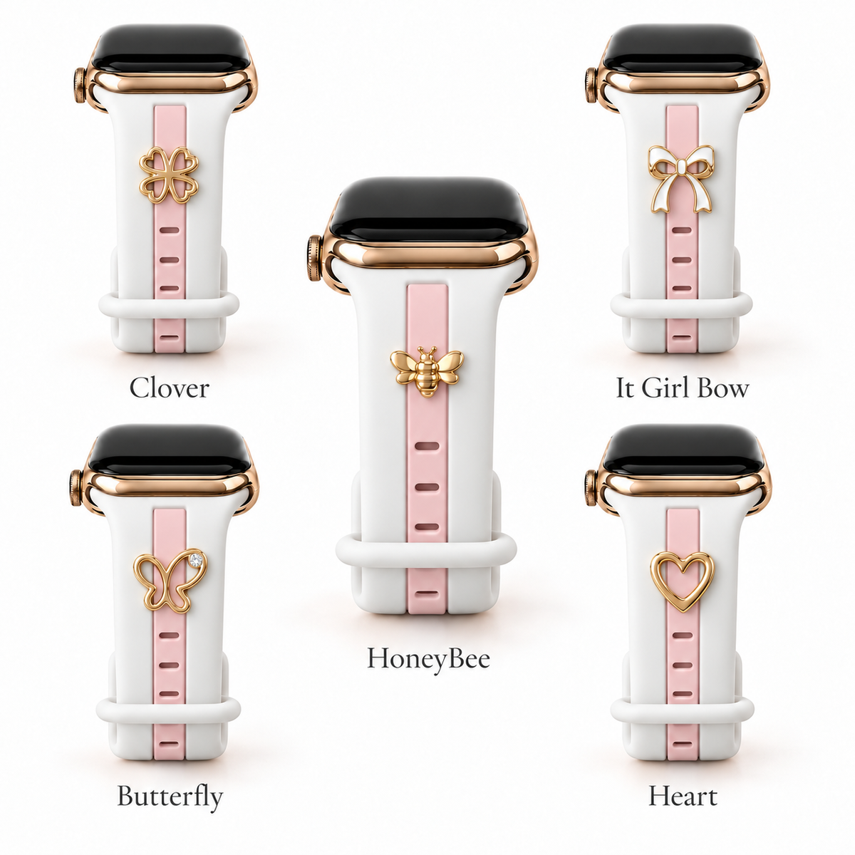 Skye White & Bubblegum Smart Watch Band