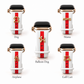 Skye White & Red Smart Watch Band
