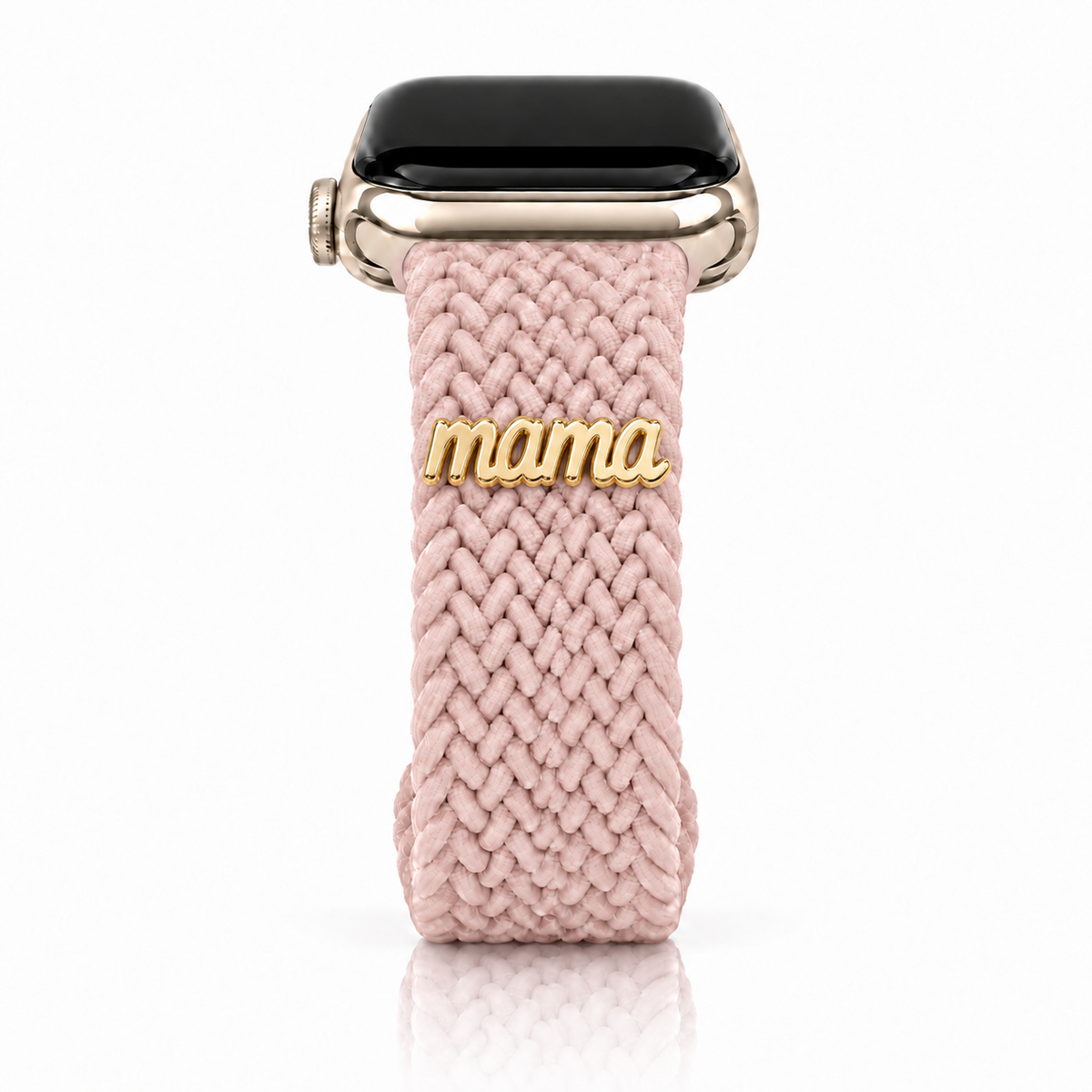 The Cloud Watchband - Blushing Pearls with gold Mama screw-back charm