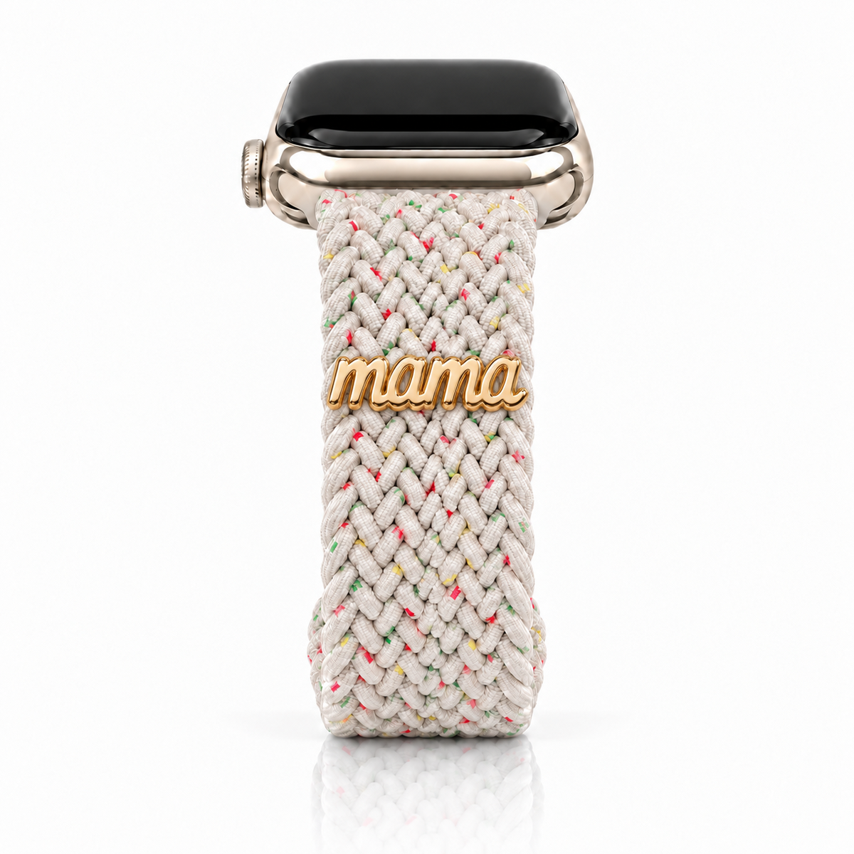 The Cloud Watchband - Confetti Wishes with gold Mama screw-back charm