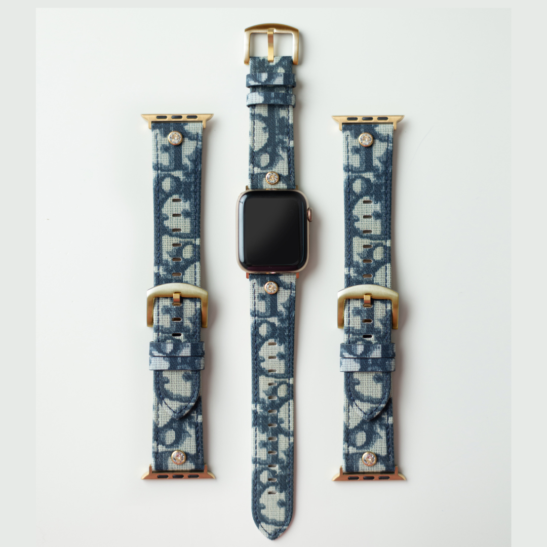 Authentic UpCycled C. Dior Navy Blue Watch Band