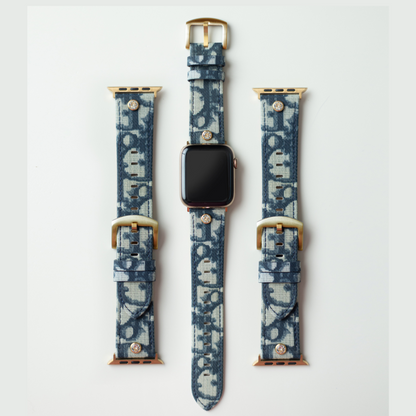 Authentic UpCycled C. Dior Navy Blue Watch Band