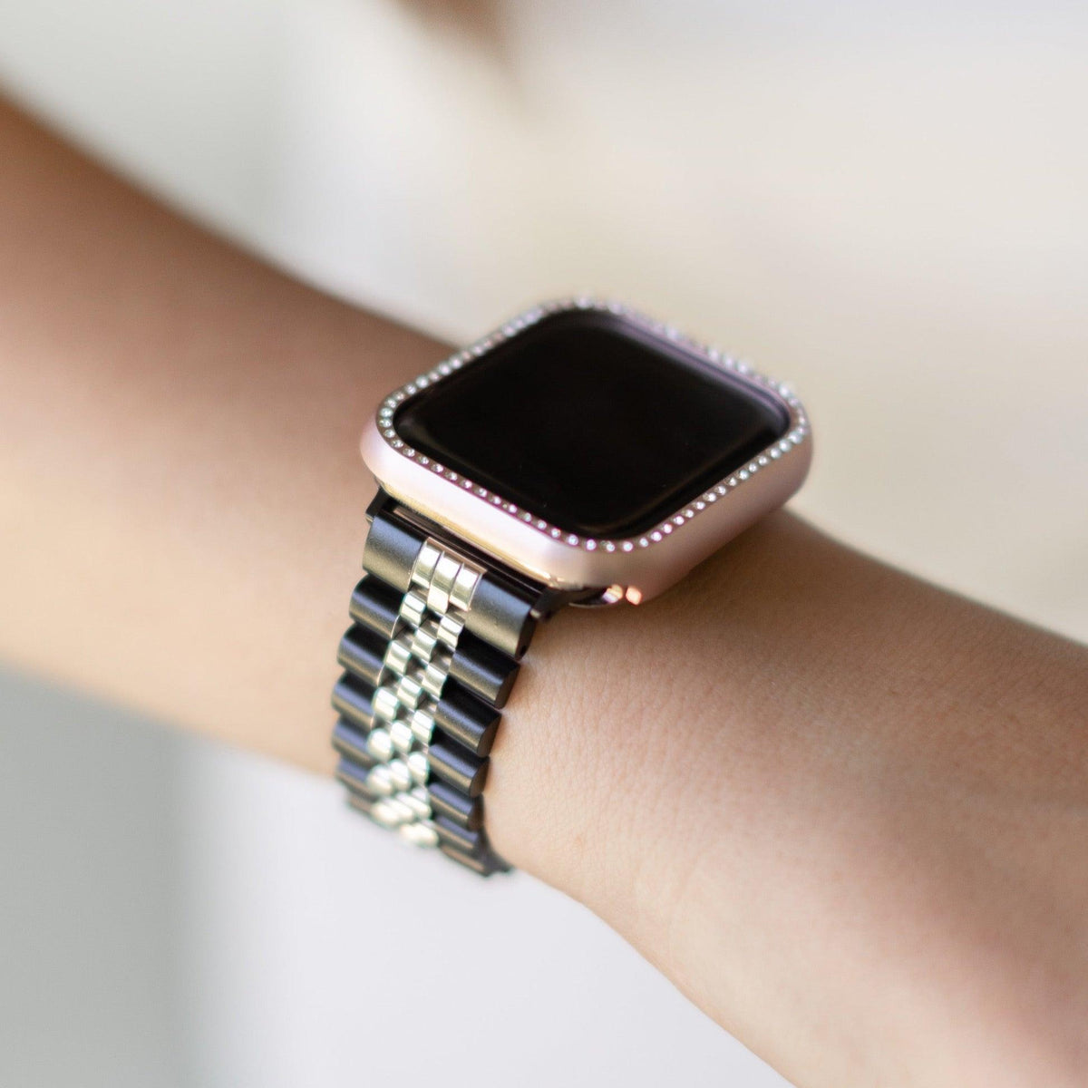 Elle Apple Watch Band Black & Silver - Strawberry Avocados