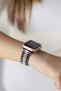 Elle Apple Watch Band Black & Silver - Strawberry Avocados