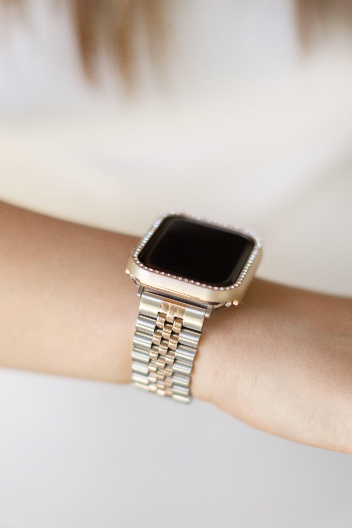Elle Apple Watch Band Silver & Rose Gold - Strawberry Avocados