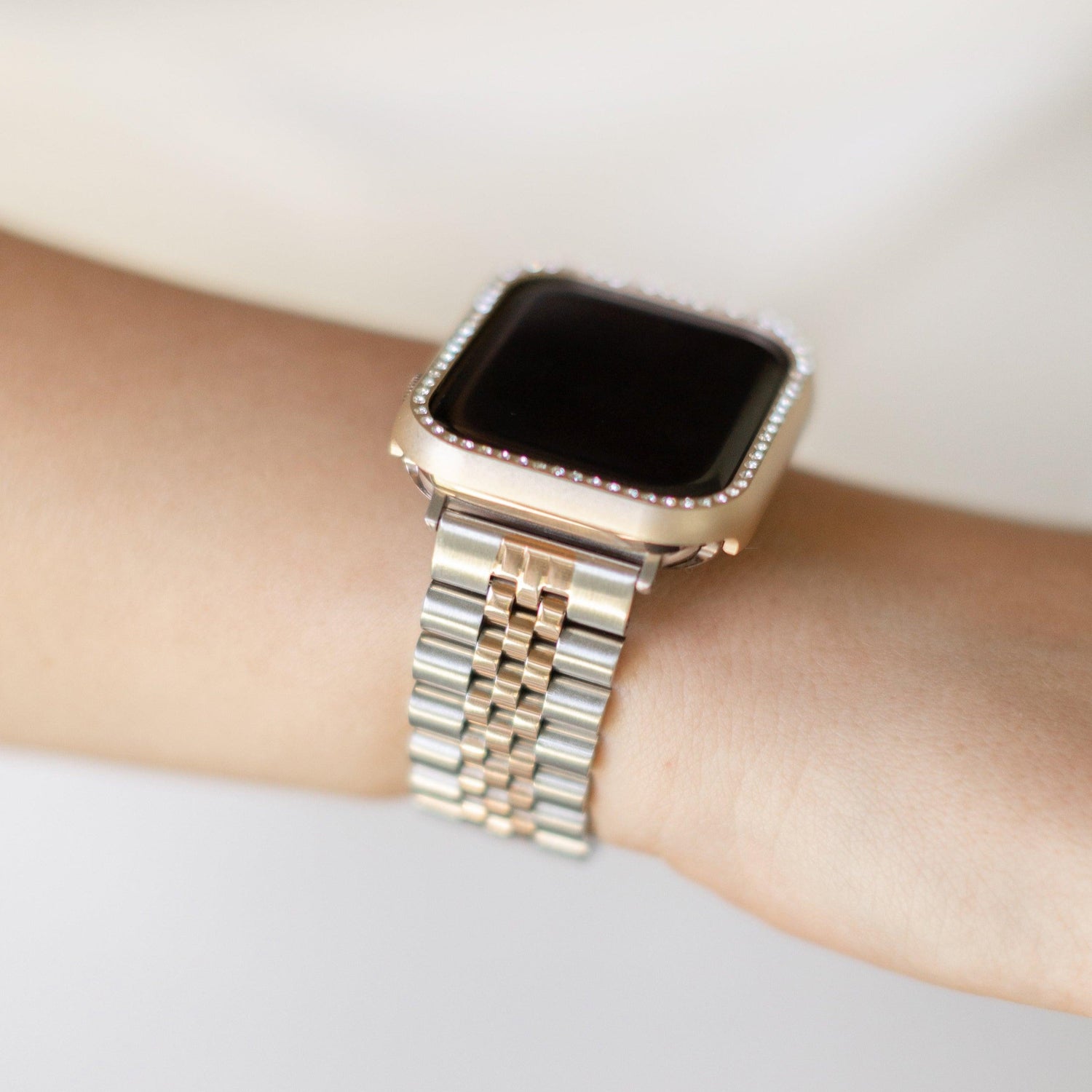 Elle Apple Watch Band Silver & Rose Gold - Strawberry Avocados