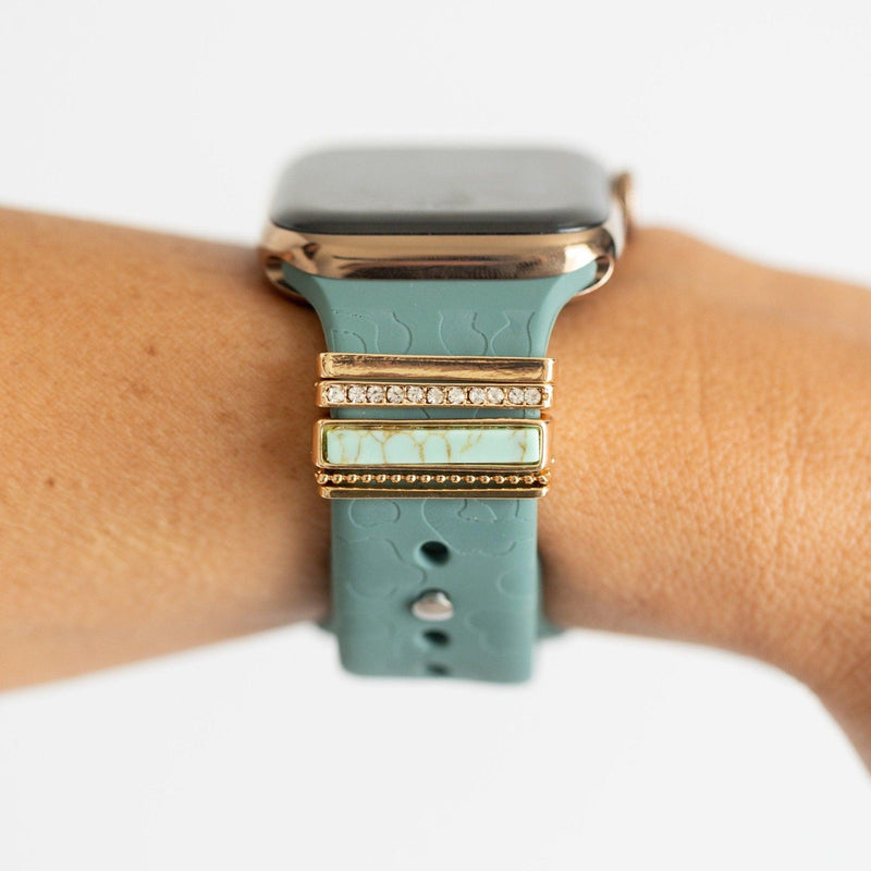 Eva Turquoise Apple Watch Band Moody Green - Strawberry Avocados