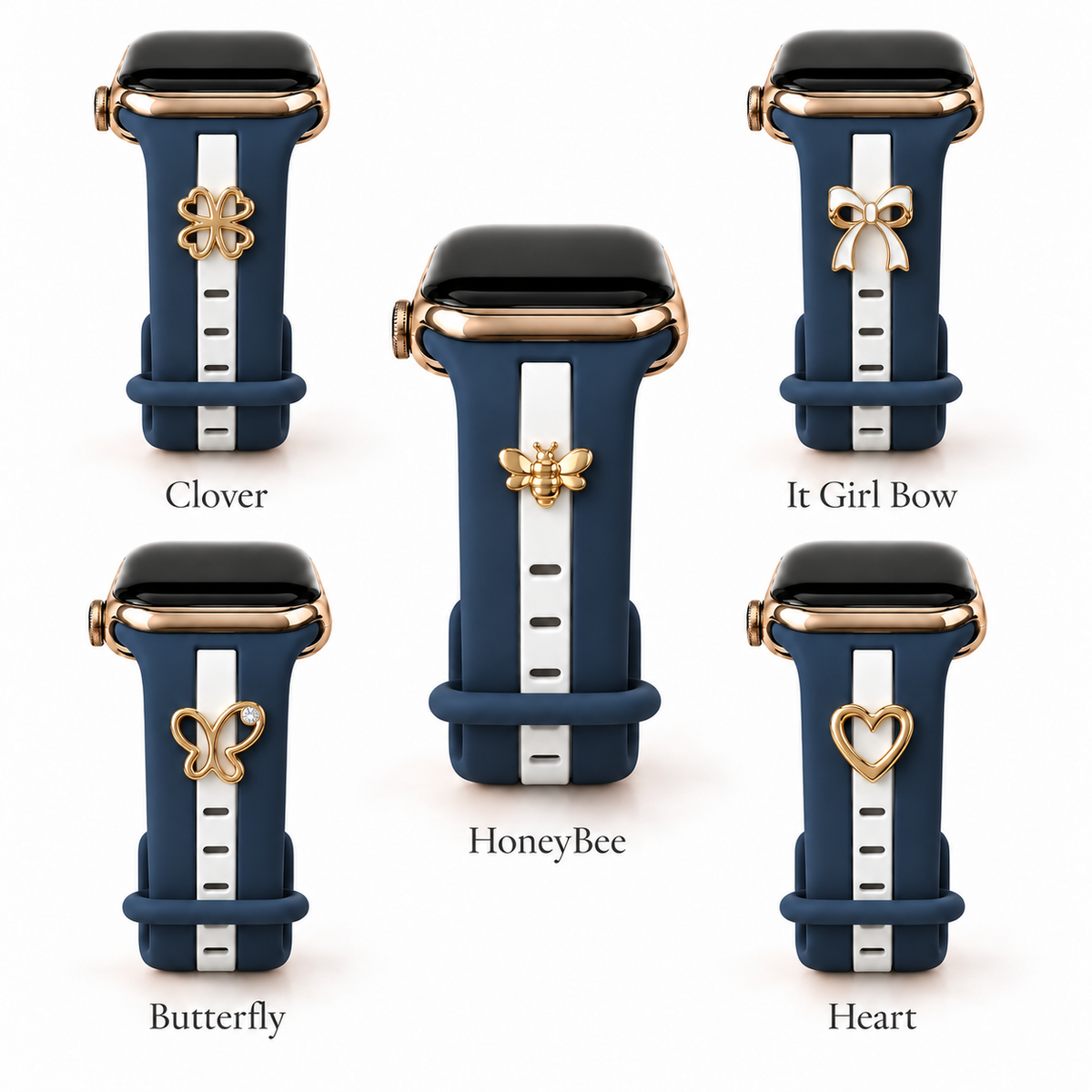 Skye Nautical Blue & White Smart Watch Band