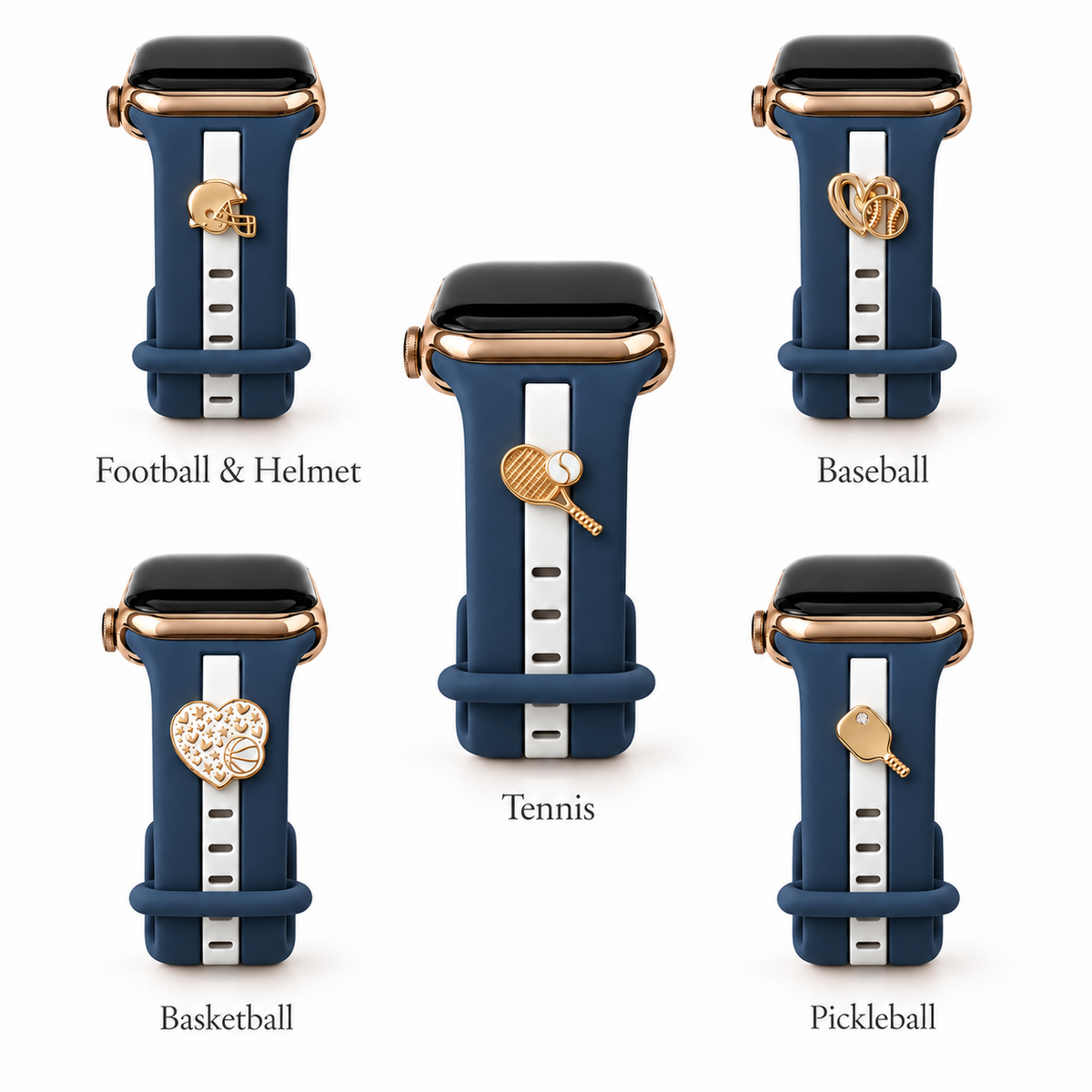 Skye Nautical Blue & White Smart Watch Band
