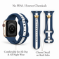 Skye Nautical Blue & White Smart Watch Band