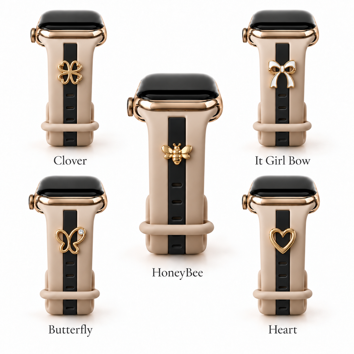 Skye Nude Sand & Black Smart Watch Band