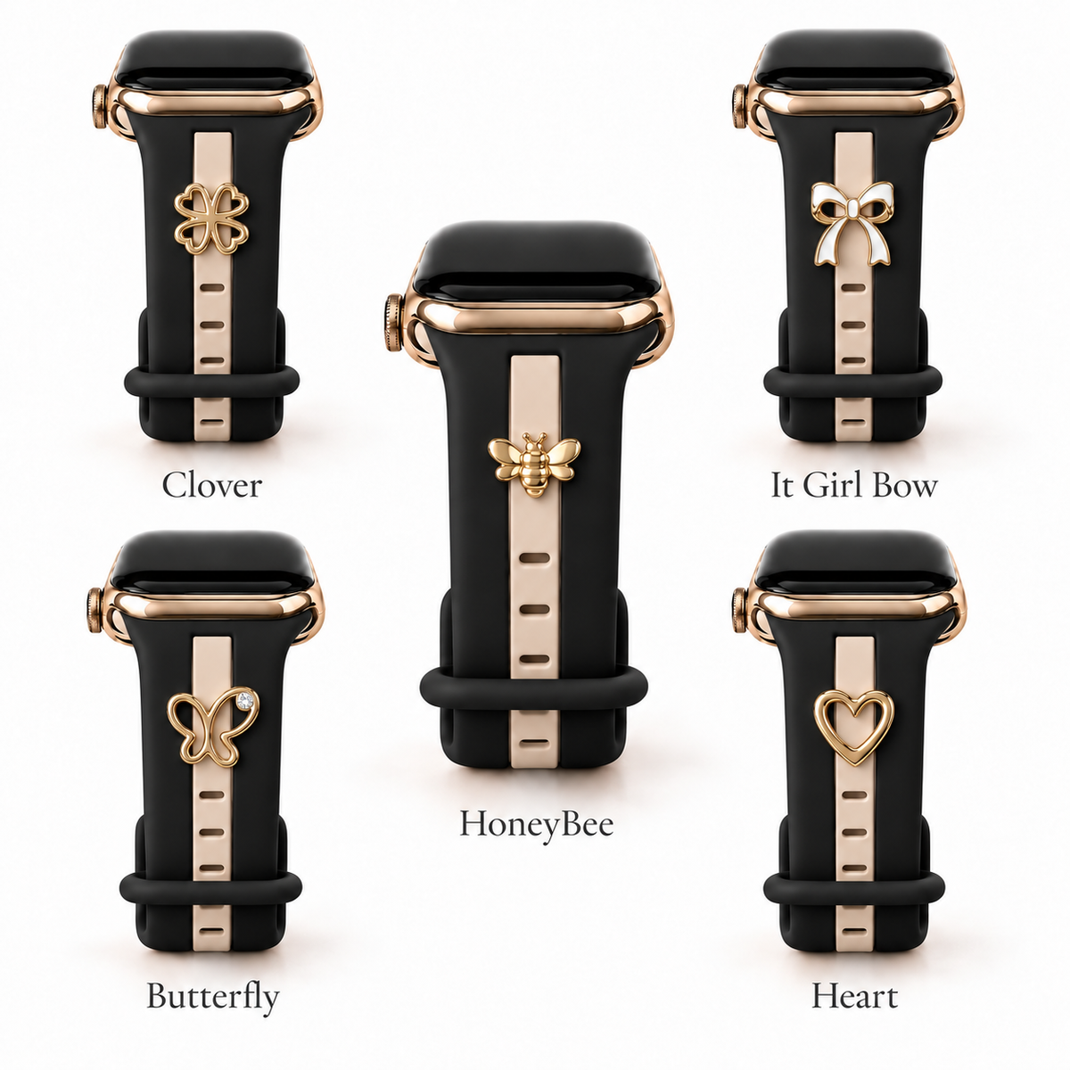 Skye Black & Nude Sand Smart Watch Band