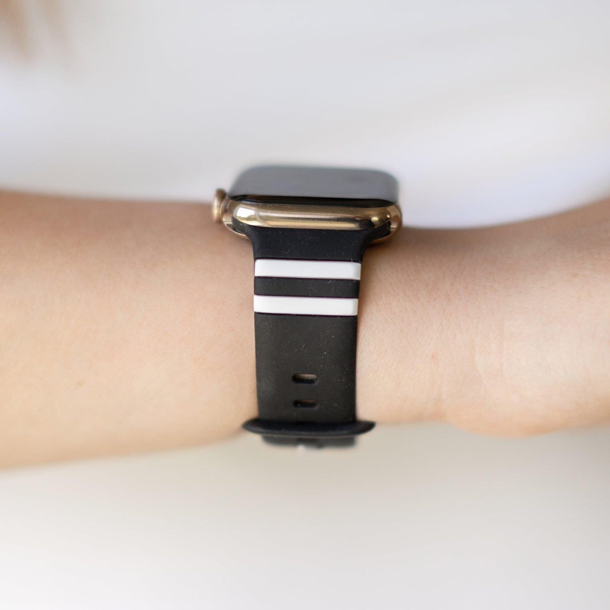 Skylar Black & White Apple Watch Band Strawberry Avocados