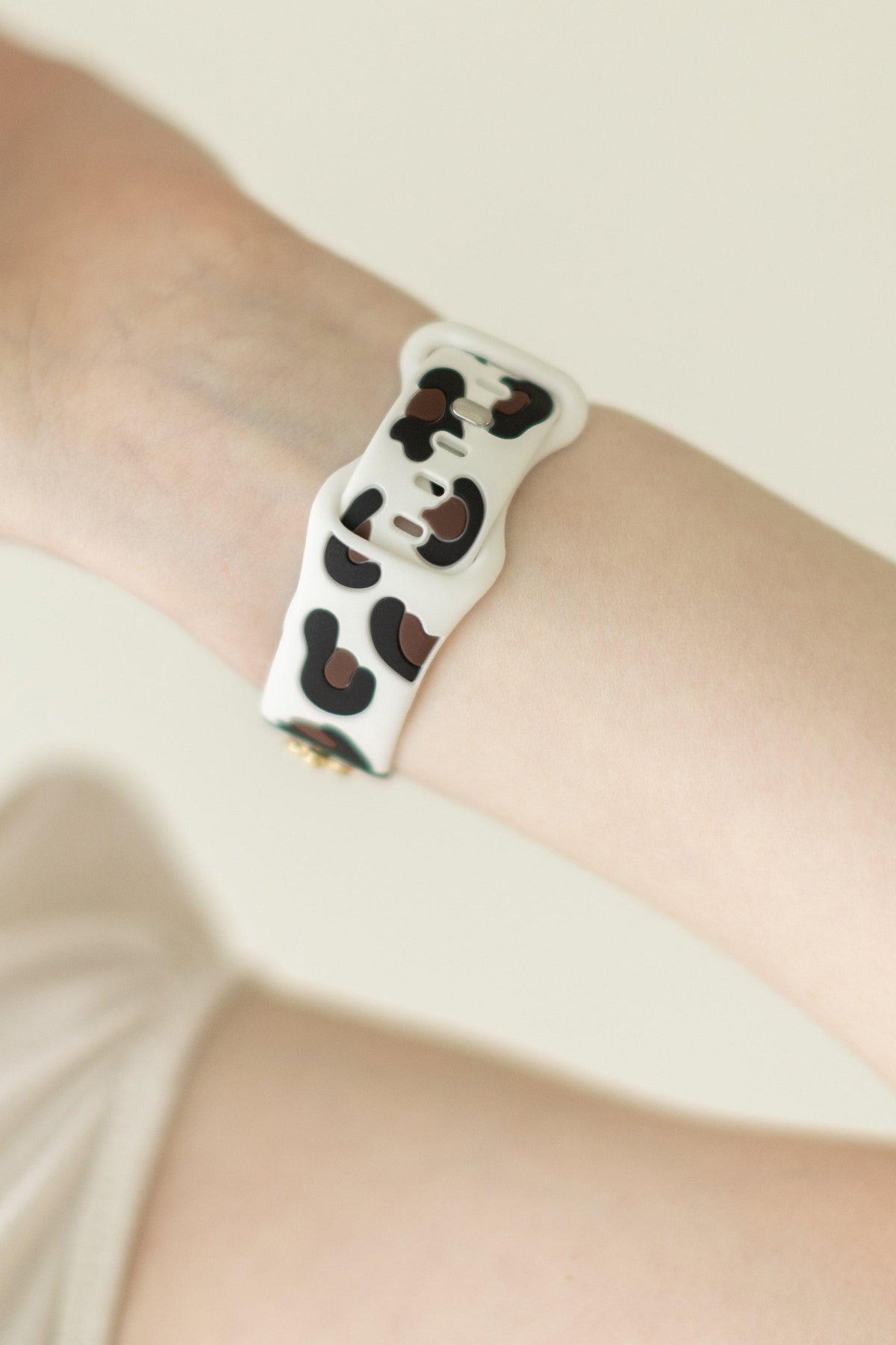 White Leopard Cecile Apple Watch Band - Strawberry Avocados